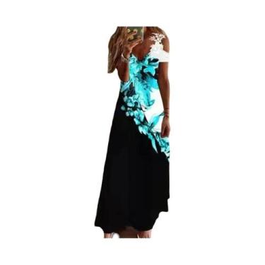 Imagem de Vestido Casual Longo Sem Mangas Branco Com Estampa De Renda Para Mulhe