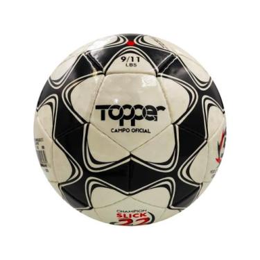 Imagem de Bola de Futebol Campo Topper 22 Oficial, Branco e Preto, 70