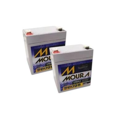 Imagem de Kit 2 Un Baterias Seladas 12V 5ah Moura Vrla Agm - Nobreak