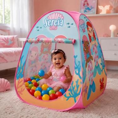 Imagem de Toca Barraca Infantil Divertida Dobra + 25 Bolinhas Colorida - KIDSBEH