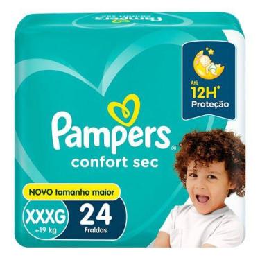 Imagem de Fralda Pampers Confort Sec Xxxg 24 Unidades Gênero:Sem gêneroTamanho:E