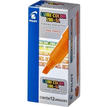 Imagem de Caixa Caneta Marca Texto Lumi Color 200sl - 12 Unidades - Pilot Laranj
