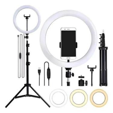 Imagem de Ring Light LED Selfie 12 Polegadas 31cm com Tripé Alto