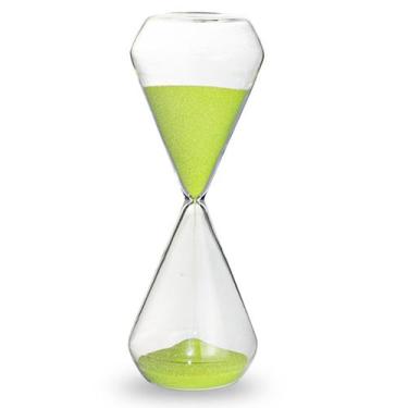 Imagem de Ampulheta Areia Verde Média Decorativa Tempo 17x5cm - CA