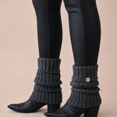Imagem de Polaina Tricot - - LEKE MEIAS, Chumbo