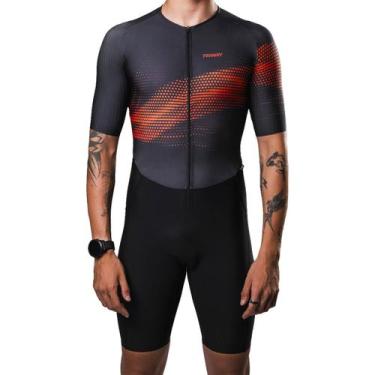 Imagem de Macaquinho Triathlon Triway Sports Concept Lines Masculino -, Preto, G