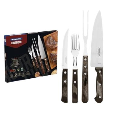 Imagem de Kit para Churrasco 14 Peças Tramontina Castanho