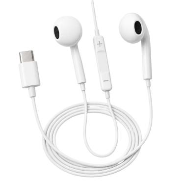Imagem de Headset com Fio Usb-C Chamadas Classic Branco com Microfone Integrado e Controle de Volume MDM