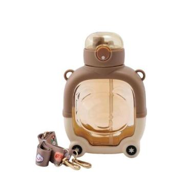 Imagem de Garrafa Infantil Ursinho Divertido Marrom 1 Litro - BBR TOYS