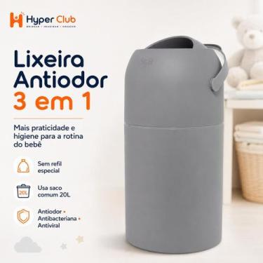 Imagem de Lixeira fraldas anti odor 3 em 1 10 litros lixeira Magica bebê Lixeira