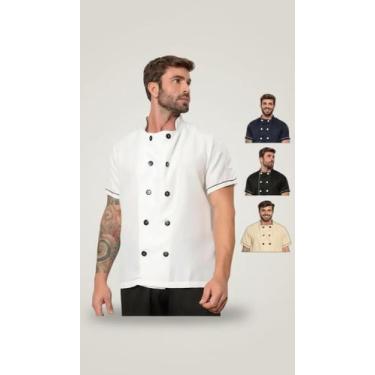 Imagem de Dolmã Chef Manga Curta Masculina Profissional - Congratulations Store