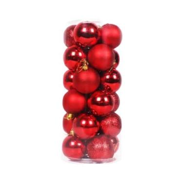 Imagem de 24PCS Ornamentos De Natal Inquebráveis Para Decoração De Árvore De Nat