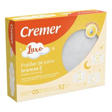 Imagem de Fralda Cremer Luxo Branca C/5 Unid Gênero Sem gênero Tamanho - Congrat
