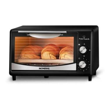Imagem de Forno de bancada elétrico Mondial Pratic Cook FR-09 6L preto, 110V