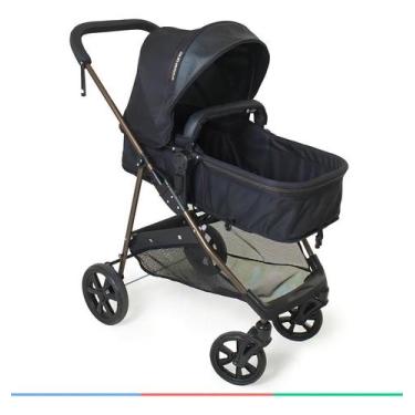 Imagem de Carrinho De Bebê Passeio Berço Moisés Napoli Preto Galzerano - Congrat