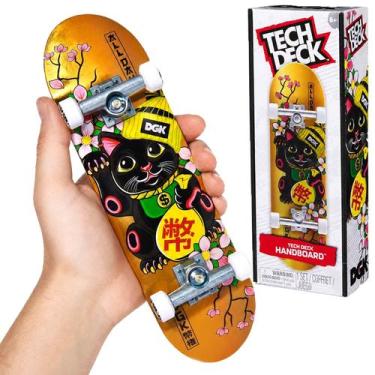 Imagem de Tech Deck Lucky Cat Skate De Mão Handboard Resistente Original 27 Cm