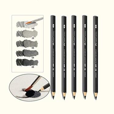 Imagem de Lápis de rascunho solúvel em água preto grafite hB solúvel em água, 1 unidade