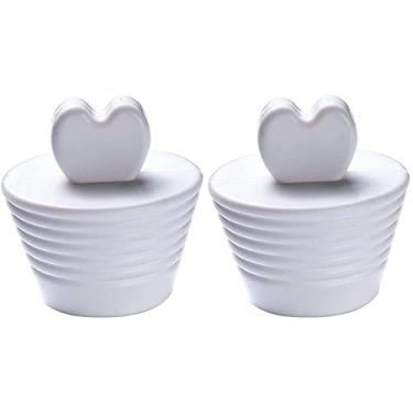 Imagem de Rolha de banheira universal de 2 unidades para rolha de ralo de chuveiro e banheira de hidromassagem, rolha de pia de silicone para cozinha, marrom