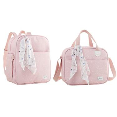 Imagem de Kit Bolsa Maternidade, Mochila Trocador Bunny Just Baby Rosa