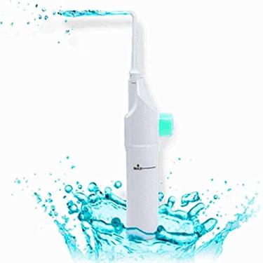 Imagem de Irrigador Oral Fio Dental de Água Portátil Manual Jato de Água Sem Fio Pressão Limpeza nos Dentes e Gengiva Higiene Bucal