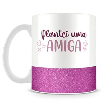 Imagem de Caneca Personalizada Base Glitter Roxa - Plantei uma Amiga, Colhi uma Irmã