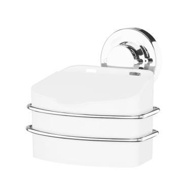 Imagem de Saleiro Porta Sal Açucar 500g Branco com Ventosa - 4021 Future