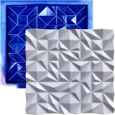 Imagem de Forma 3D Gesso e Cimento ABS 1mm - Esmeralda 30x30 cm