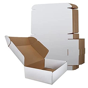 Imagem de 25 Caixas de Papelão Montável Branca 25 x 17 x 07 Envios Correios Sedex E-Commerce
