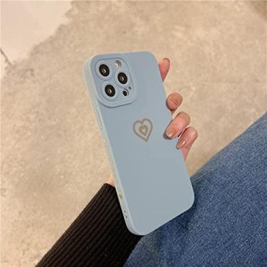 Imagem de Capa de telefone com moldura de coração de amor macio doce cor para iphone 11 12 13 pro max x xr xs max 7 8 plus capa à prova de choque de proteção de lente, iu6873gy, para iphone se (2020)