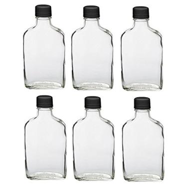 Imagem de Garrafa de vidro da Nakpunar com tampa à prova de adulteração, GBT FLCL 0660 01 - 6BL, Preto, 200 ml