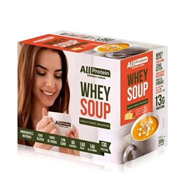 Imagem de Caixa de Whey Soup (Sopa) 12 unidades de 25g - All Protein (Queijo, Tomate e Manjericão)
