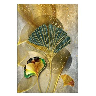 Imagem de Quadro Decorativo floral Dente de Leão Dourada 60x80cm