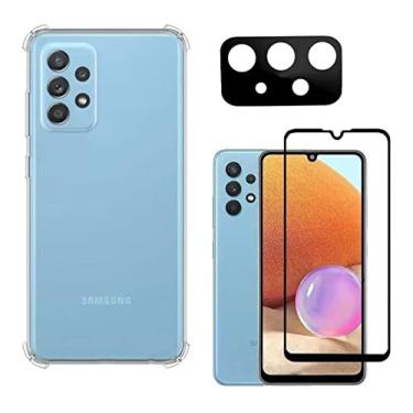 Imagem de Capa Capinha + Película De Vidro 3d + Câmera Compatível Com Samsung Galaxy A32 4g - (Hard Glass Store)