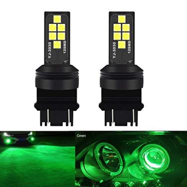 Imagem de SOCAL-LED 3156 3157 Lâmpada de pisca LED verde avançada 3030 SMD brilhante colorida DRL lâmpada de freio lanterna traseira de estacionamento, pacote de 2