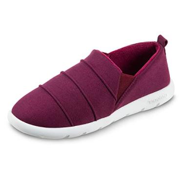 Imagem de isotoner Pantufa feminina Zenz Serenity elástica de cetim leve, sem cadarço, Rosa selvagem, 38