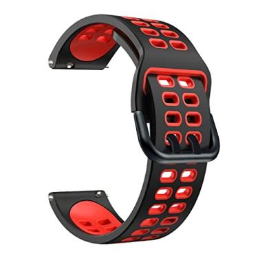 Imagem de GANYUU Pulseira de relógio para Polar Ignite/Ignite2/Unite Smart Watch Substituição de Silicone Pulseira de 20 mm (Cor: Vermelho, Tamanho: para ZEPP E)