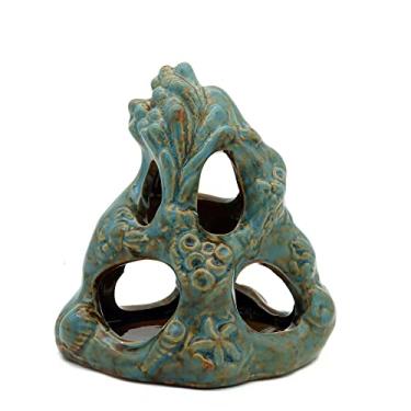 Imagem de JIHAQUA Decorações de cavernas de cerâmica para aquário, acessórios para aquário de peixes, decoração de esconderijo pequeno para aquário