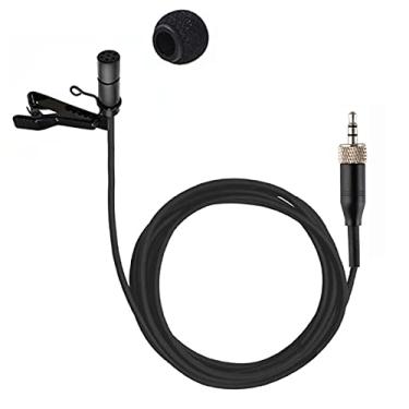 Imagem de XGWTH Lavalier Microphone Omnidirectional Condenser Lapel Mic Compatible with Sennheiser Wireless System Transmitter Bodypack 3.5mm Stereo Female Screw Plug with Clip & Cap