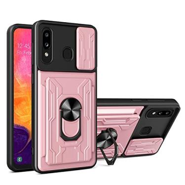 Imagem de Para Samsung Galaxy A10S A20 A20S A21S A30 A30S A31 A50 A50S A51 A71 Case Anti-drop Armor Stand Anel Slide Camera Slot Cover, Rose Gold, Para Galaxy A50