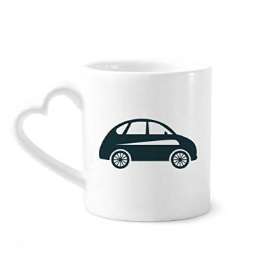 Imagem de Caneca geométrica clássica de carros com contorno verde café cerâmica copo de coração de vidro