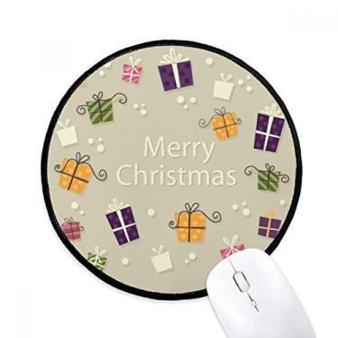 Imagem de DIYthinker mas Gift Merry mas Festival Mouse Pad Desktop Office Tapete redondo para computador