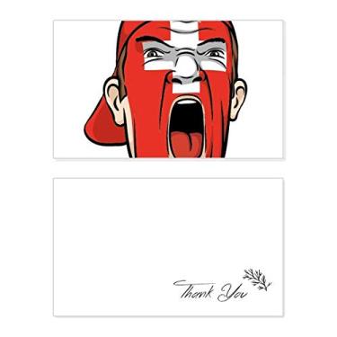 Imagem de Boné gritando maquiagem facial bandeira da Suíça cartão de agradecimento papel de aniversário saudação casamento apreciação