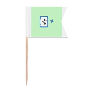 Imagem de Clover Insidious Small TV Face Bandeiras de palito de dente de desenho animado Marcação para Bolo Festa Comida Prato de Queijo