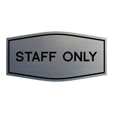 Imagem de (18cm x 8,9cm - Medio, Prata Escovada) - Sinalizador Apenas para Bastao (Prata Escovada) - Media