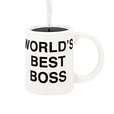 Imagem de Hallmark Caneca de café The Office World's Best Boss Enfeite de Natal