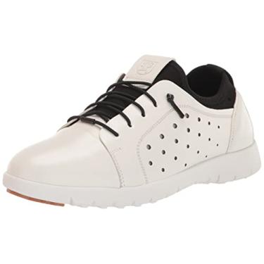 Imagem de STACY ADAMS Tênis unissex infantil Halden com renda elástica, Calçados, Branco, 3 Big Kid