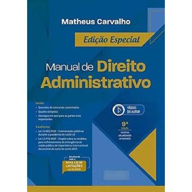 Imagem de Manual De Direito Administrativo  Matheus Carvalho 9 Edição