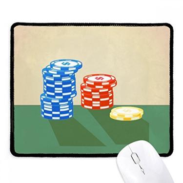 Imagem de Mouse pad com ilustração de arranjo de fichas de cassino, tapete de borracha para jogos