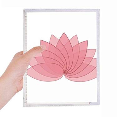 Imagem de Caderno de ilustração de flor de lótus com folhas soltas e diário recarregável