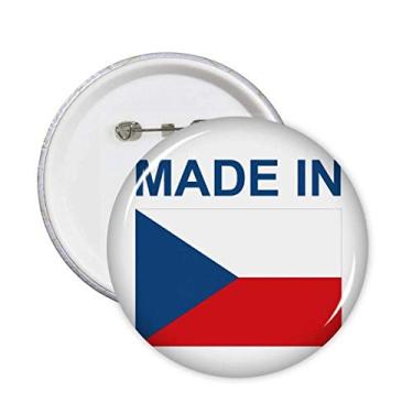 Imagem de Feito em Tcheco país amor pinos redondos distintivo decoração roupas 5 peças presente